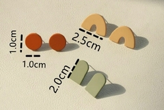 Brincos Geométricos Coloridos - Utilité Acessórios