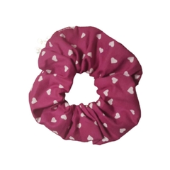 Scrunchie Xuxinha Tecido Coração