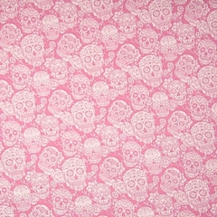 Tricoline Estampado - Caveiras Mexicanas Rosa Fat Quarter