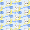 Tricoline Estampado - Gatinho Lua Fat Quarter