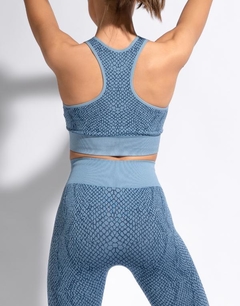 TOP BLUE SNAKE SEAMLESS - comprar online