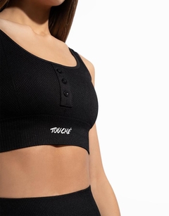 TOP RIBBON BLACK SEAMLESS - comprar online