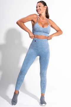 SEAMLESS ZIPPED BLUE