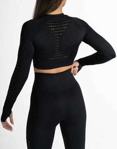 COOL CORE BLACK SEAMLESS TOP - comprar online