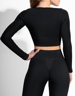 TOP RIBBED BLACK - comprar online