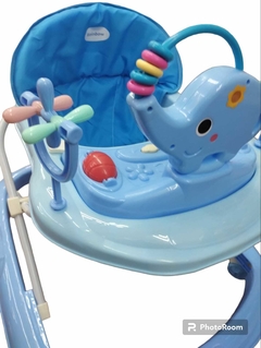 Andador Musical Elefante Rainbow Celeste - comprar online