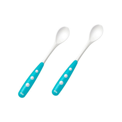Set 2 Cucharas Bebe Nuk Largas Plásticas + 6 Meses Celeste - comprar online