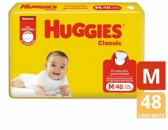 PAÑALES HUGGIES CLASSIC TALLE M 48 UNIDADES