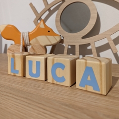 Cubos De Madera Personalizados X 4 Letras