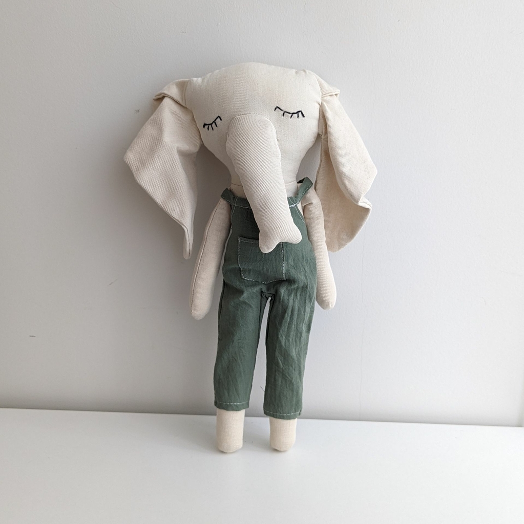 Muñeco Cuerpo De Tela Joel Elefante 38 cm – Fabricado en España