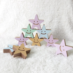 Set Estrellas De Madera