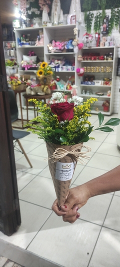 Rosa no cone - loja online