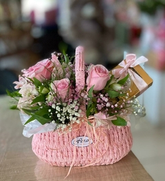 Bag rosa com Flores