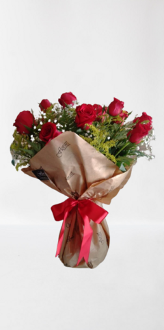 Ramalhete com 12 rosas vermelhas