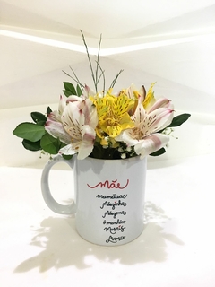 Canecas mãe com flores - Florart Floricultura 