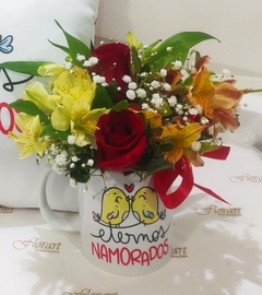 Canecas românticas com flores - loja online