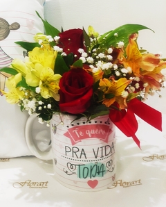 Canecas românticas com flores - comprar online