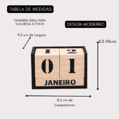 Kit Calendário de Mesa Preto + Bandeja + Cubo Coração na internet