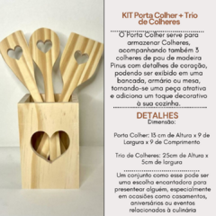 Kit Porta Colher + Trio de Colheres - comprar online