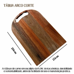 Tábua Arco Corte Carne em Madeira de Eucalipto - comprar online