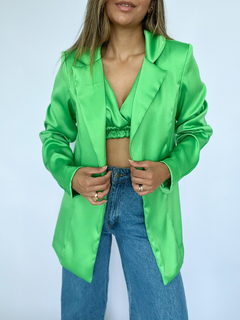 BLAZER ACETINADO MARI | VERDE na internet