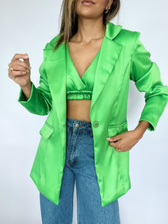 BLAZER ACETINADO MARI | VERDE - comprar online