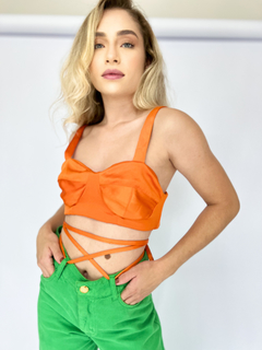 TOP BUSTIER ZARA | LARANJA na internet