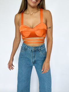 TOP BUSTIER ZARA | LARANJA - comprar online