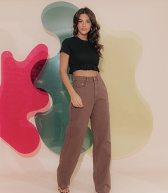 CALÇA JEANS WIDE LEG TIVOLI | CHOCOLATE - NOHLA 