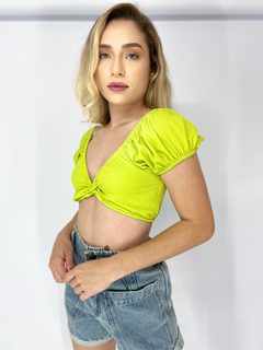 CROPPED HOLY | VERDE LIMA - comprar online