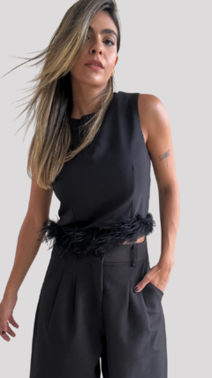 BLUSA PLUMAS | PRETO na internet