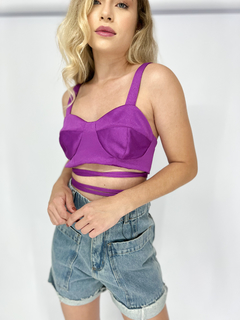 TOP BUSTIER ZARA | ROXO na internet