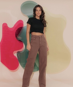 CALÇA JEANS WIDE LEG TIVOLI | CHOCOLATE - loja online