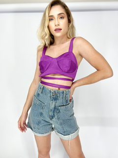 TOP BUSTIER ZARA | ROXO - comprar online