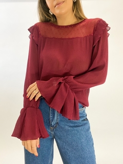 BLUSA TULE BUSTO | MARSALA - NOHLA 