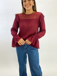 BLUSA TULE BUSTO | MARSALA - comprar online