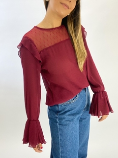 BLUSA TULE BUSTO | MARSALA - loja online