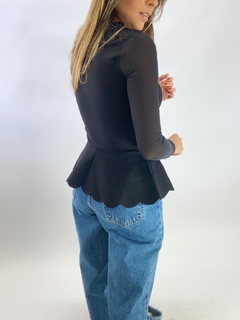 BLUSA PEPLUM TULE | PRETO na internet