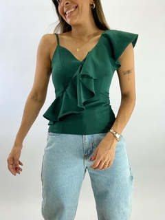 BLUSA ALÇA BABADOS | VERDE - comprar online