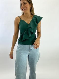 BLUSA ALÇA BABADOS | VERDE