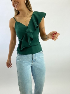 BLUSA ALÇA BABADOS | VERDE na internet