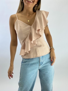 BLUSA ALÇA BABADOS | ROSA