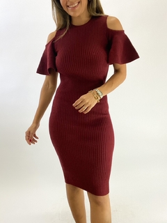 Vestido Midi Tricot | MARSALA - comprar online