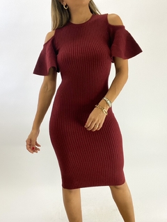 Vestido Midi Tricot | MARSALA - NOHLA 