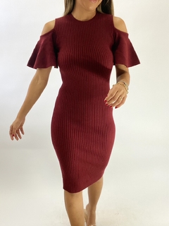 Vestido Midi Tricot | MARSALA na internet