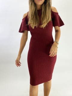 Vestido Midi Tricot | MARSALA - loja online