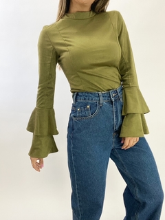 BLUSA MANGA LONGA CAMURÇA | VERDE MILITAR - NOHLA 