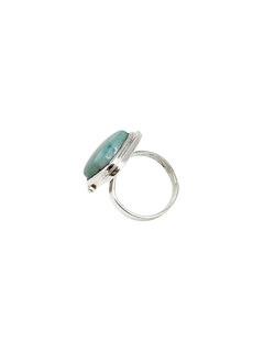 Anel Larimar Quadrado - comprar online