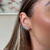 Brinco ear cuff estrelas com zirconias prata925