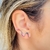 Brinco ear cuff cobra rainbow prata925 na internet